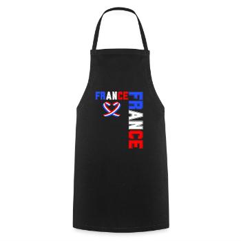 drapeau france cadeau, cadeau france drapeau - Tablier de cuisine - noir - Devant - AI Model Male 185 dark (185cm)
