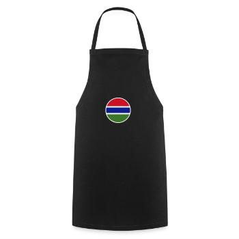 Gambie Drapeau gambien Gambier - Tablier de cuisine - noir - Devant - AI Model Male 185 dark (185cm)