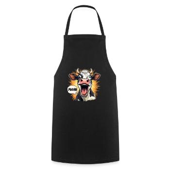 MOOOAA - Cooking Apron - black - Front - AI Model Male 185 dark (185cm)