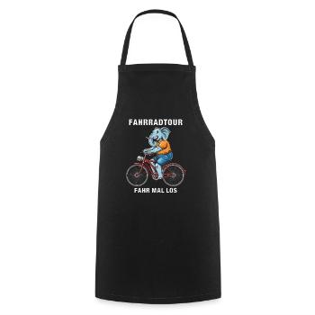 BIKE ELEPHANT BIKE TOUR RIDE OFF - Cooking Apron - black - Front - AI Model Male 185 dark (185cm)