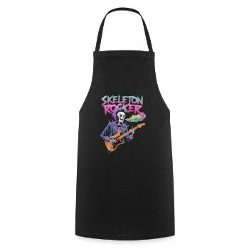 Skeleton Guitar Player Bones Guitarist Musician - Cooking Apron - black - Front - AI Model Male 185 dark (185cm)