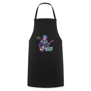 Skeleton Guitar Player Bones Guitarist Musician - Cooking Apron - black - Front - AI Model Male 185 dark (185cm)