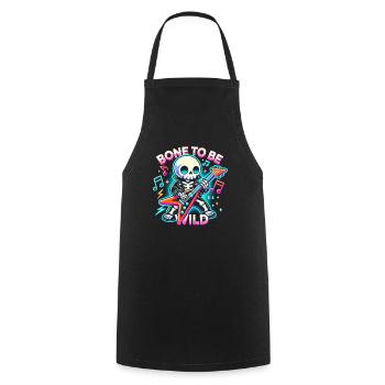 Squelette Guitariste Joueur Bones Guitariste Musicien - Tablier de cuisine - noir - Devant - AI Model Male 185 dark (185cm)