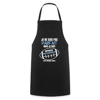 Supporter Bayonnais Rugby - Tablier de cuisine - noir - Devant - AI Model Male 185 dark (185cm)
