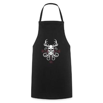 Asatru Valhalla Scandinavian Pride Norsemen Viking - Cooking Apron - black - Front - AI Model Male 185 dark (185cm)