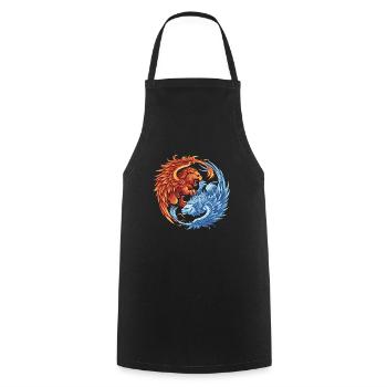 BALANCE LIFE - Cooking Apron - black - Front - AI Model Male 185 dark (185cm)