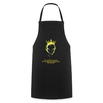 Alien so you already understand the concept - Cooking Apron - black - Front - AI Model Male 185 dark (185cm)