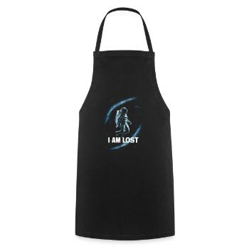 Astronaut I am lost Spaceman - Cooking Apron - black - Front - AI Model Male 185 dark (185cm)