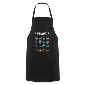 Exoplanète Univers Espace Astronome Astronomie - Tablier de cuisine - noir - Devant - AI Model Male 185 dark (185cm)