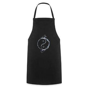 Yin Yang - Kochschürze - Schwarz - Vorne - AI Model Male 185 dark (185cm)