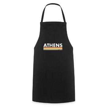 Athens Greece Greek Greek - Cooking Apron - black - Front - AI Model Male 185 dark (185cm)