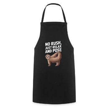 Lazy Sloth Yoga Zen Meditation Yoga Lehrer - Kochschürze - Schwarz - Vorne - AI Model Male 185 dark (185cm)