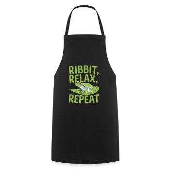 American Green Tree Frog Lover Animal Froggy Toad - Cooking Apron - black - Front - AI Model Male 185 dark (185cm)