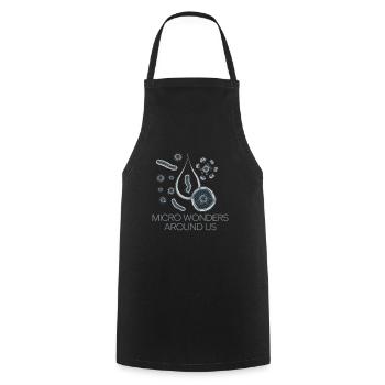 MICROSCOPIC ORGANISM - Cooking Apron - black - Front - AI Model Male 185 dark (185cm)