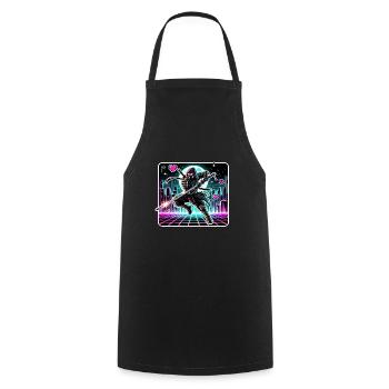 Ninja Samurai Anime Gamer Sci-Fi Futuristic manga - Cooking Apron - black - Front - AI Model Male 185 dark (185cm)