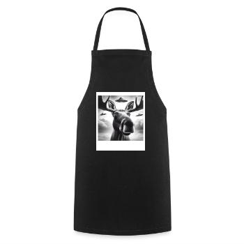 orignal drôle selfie graphique avec des ovnis extraterrestres étranges - Tablier de cuisine - noir - Devant - AI Model Male 185 dark (185cm)