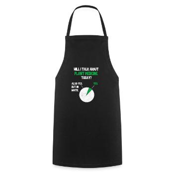 Plante médecine Chamanisme Spirituel Drôle Citation Nov - Tablier de cuisine - noir - Devant - AI Model Male 185 dark (185cm)