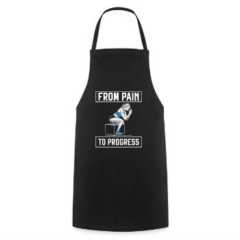 Bulgare Squat Exercice Fitness Entraînement Gym - Tablier de cuisine - noir - Devant - AI Model Male 185 dark (185cm)