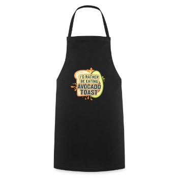 Avocado Toast Liebhaber Vegetarisches Essen Guacamole - Kochschürze - Schwarz - Vorne - AI Model Male 185 dark (185cm)