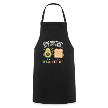 Avocado Toast Liebhaber Vegetarisches Essen Guacamole - Kochschürze - Schwarz - Vorne - AI Model Male 185 dark (185cm)