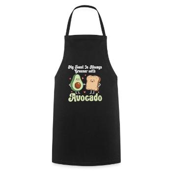 Avocado Toast Liebhaber Vegetarisches Essen Guacamole - Kochschürze - Schwarz - Vorne - AI Model Male 185 dark (185cm)