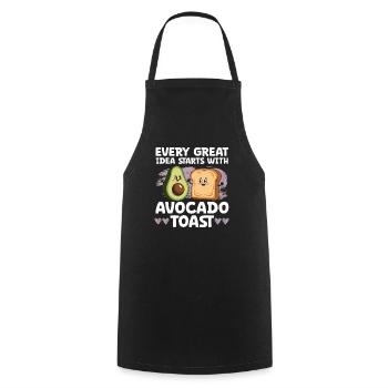Avocado Toast Liebhaber Vegetarisches Essen Guacamole - Kochschürze - Schwarz - Vorne - AI Model Male 185 dark (185cm)