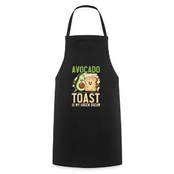 Avocado Toast Liebhaber Vegetarisches Essen Guacamole - Kochschürze - Schwarz - Vorne - AI Model Male 185 dark (185cm)