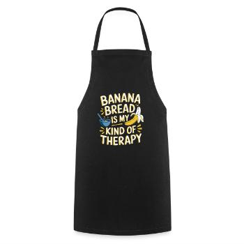 Banana Bread Eater Food Lover Breakfast Foodie - Cooking Apron - black - Front - AI Model Male 185 dark (185cm)