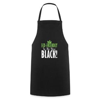Eco-friendly Is The New Black! Planet Earth Day - Kochschürze - Schwarz - Vorne - AI Model Male 185 dark (185cm)