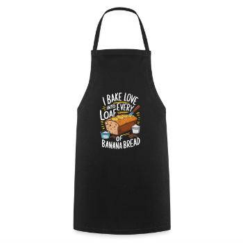 Banana Bread Eater Food Lover Breakfast Foodie - Tablier de cuisine - noir - Devant - AI Model Male 185 dark (185cm)