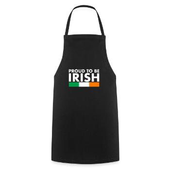 Proud To Be Irish Ireland Irish Flag - Cooking Apron - black - Front - AI Model Male 185 dark (185cm)