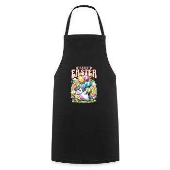 Easter Happy Easter Easter Bunny Easter Egg Spring - Cooking Apron - black - Front - AI Model Male 185 dark (185cm)