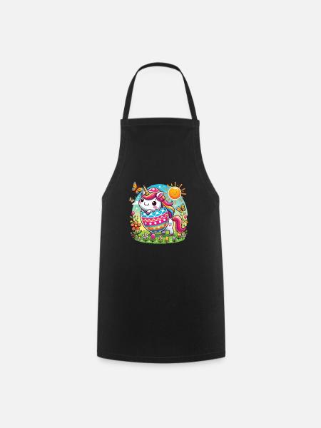 Ostern Frohe Ostern Osterhase Osterei Frühling - Kochschürze - Schwarz