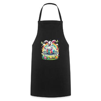 Easter Happy Easter Easter Bunny Easter Egg Spring - Cooking Apron - black - Front - AI Model Male 185 dark (185cm)