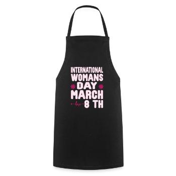 National Women's History Month 2025 Embrace Equity - Cooking Apron - black - Front - AI Model Male 185 dark (185cm)