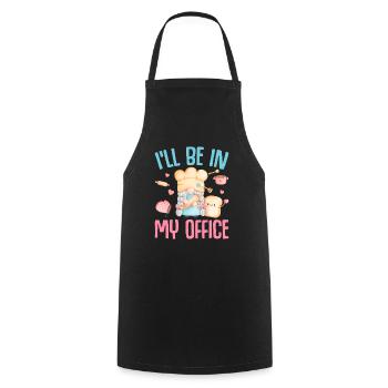 Conception amusante de nain de boulanger pour les fans de pâtisserie - Tablier de cuisine - noir - Devant - AI Model Male 185 dark (185cm)