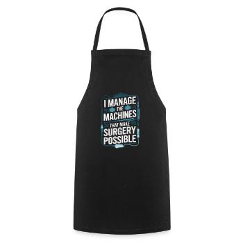Anesthesia Technician Anesthesiologist Job - Cooking Apron - black - Front - AI Model Male 185 dark (185cm)