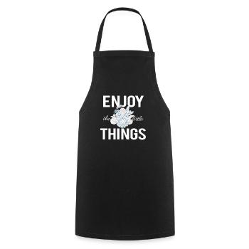 Enjoy the little things Enjoy the Little - Cooking Apron - black - Front - AI Model Male 185 dark (185cm)