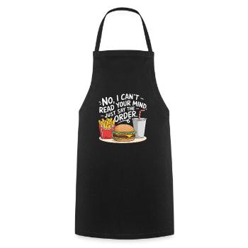 Drive Thru Operator Job Profession Fast Food - Cooking Apron - black - Front - AI Model Male 185 dark (185cm)