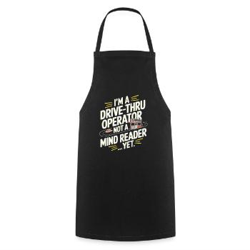 Drive Thru Operator Job Profession Fast Food - Cooking Apron - black - Front - AI Model Male 185 dark (185cm)