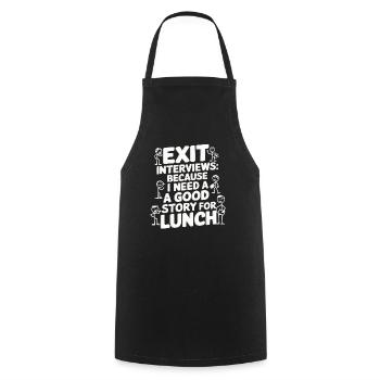 HR Manager Human Resource Employee Exit Interview - Cooking Apron - black - Front - AI Model Male 185 dark (185cm)