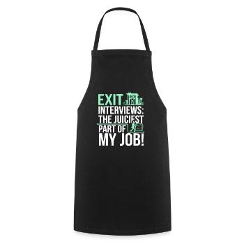 HR Manager Human Resource Employee Exit Interview - Cooking Apron - black - Front - AI Model Male 185 dark (185cm)