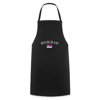 Belgrade Belgrade Serbie Serbie Drapeau - Tablier de cuisine - noir - Devant - AI Model Male 185 dark (185cm)