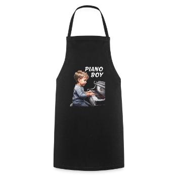 PIANO BOY - Cooking Apron - black - Front - AI Model Male 185 dark (185cm)