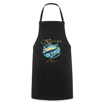 AIRPLANE Capers always on board - Cooking Apron - black - Front - AI Model Male 185 dark (185cm)