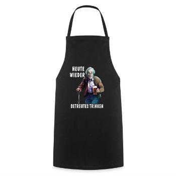 L’HOMME AUJOURD’HUI DE NOUVEAU SUPERVISÉ CONSOMMATION D’ALCOOL - Tablier de cuisine - noir - Devant - AI Model Male 185 dark (185cm)