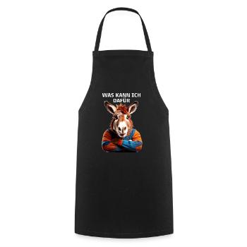 QUE PUIS-JE FAIRE À CE SUJET - Tablier de cuisine - noir - Devant - AI Model Male 185 dark (185cm)
