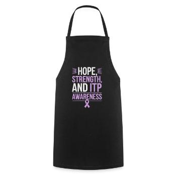 ITP Awareness Immune Thrombocytopenia Platelets - Cooking Apron - black - Front - AI Model Male 185 dark (185cm)