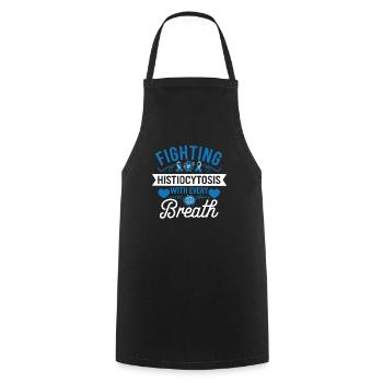 Histiocytosis Awareness Blood Disease Blue Ribbon - Cooking Apron - black - Front - AI Model Male 185 dark (185cm)