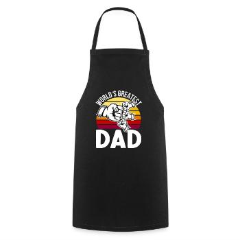 Famille PApa - Tablier de cuisine - noir - Devant - AI Model Male 185 dark (185cm)